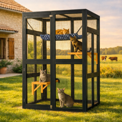 enclos pour chat extérieur anti-UV