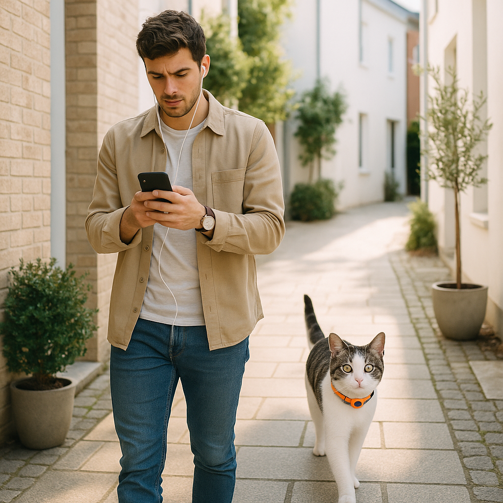 Collier GPS chat Charlie