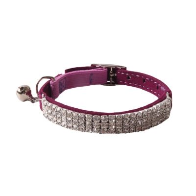 collier pour chat diamant variante violet
