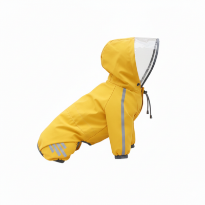 manteau imperméable pour chat jaune