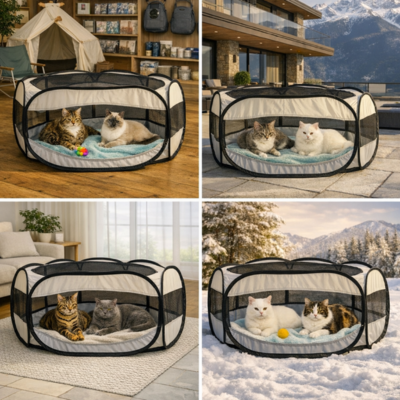 parc pour chat extérieur sécurisé multi-usages