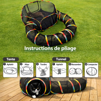 parc pour chats exterieur méthode de pliage