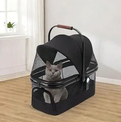 poussette pliable pour chat avec fenetre berceau