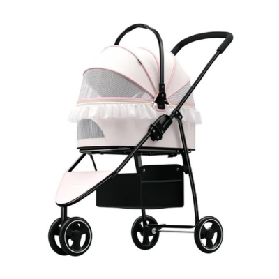 poussette pour chaton rose