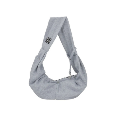 sac de transport chat Ă bandouliĂšre gris argent