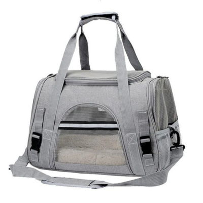 sac de transport chat Avion gris