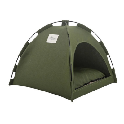 tente pour chat Camping vert kaki