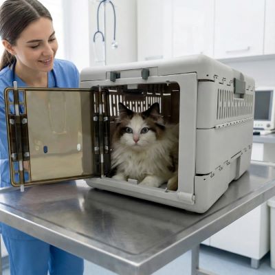Caisse de transport pliables pour chat