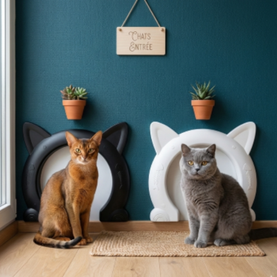 Chatiere murales, isolantes et grand chat