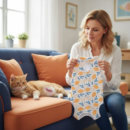 Body pour chat anti-léchage des plaies