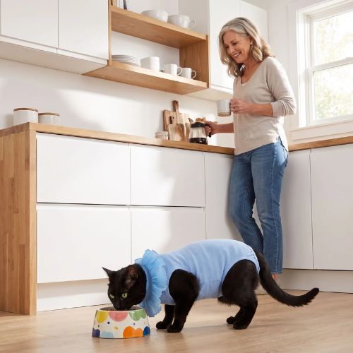 Body pour chat aisance à manger