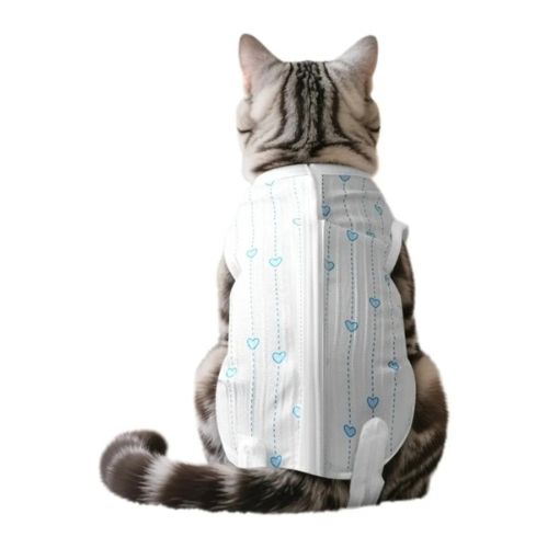 Body pour chat post opératoire bleu
