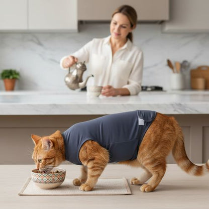 Body pour chat liberté de mouvement pour se nourrir