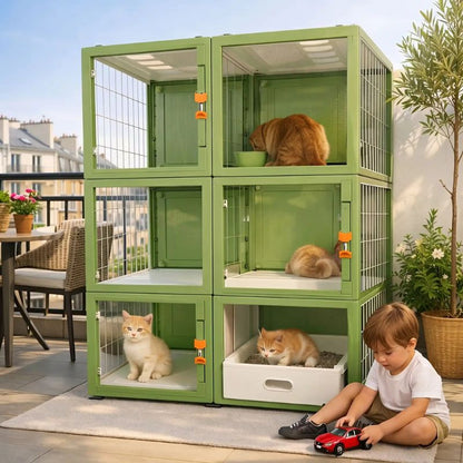 Catio balcon triple vertical