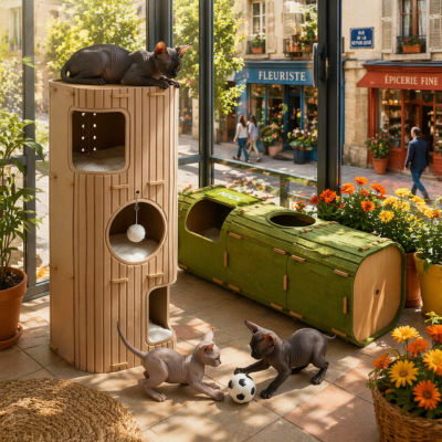 Catio balcon Petit Espace positions multiples