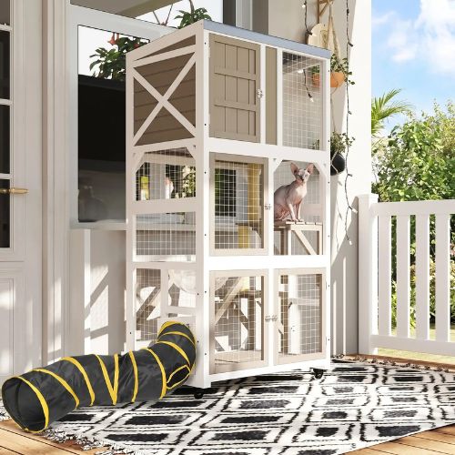 catio balcon avec tunnel
