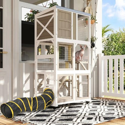 catio balcon avec tunnel
