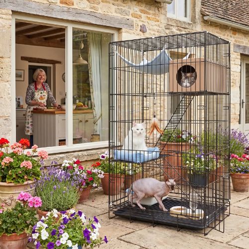 catio pour chat sécurisé multichats