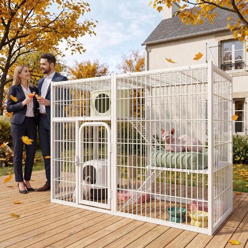 catio pour chats sécurisé pour cour