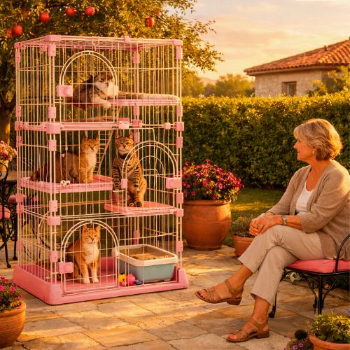 Catio pour chats modulable évolutif catio extérieur
