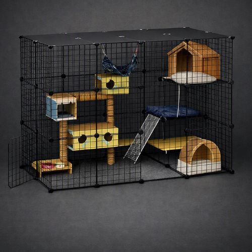 catio pour chats modulable horizontal avec agencement type