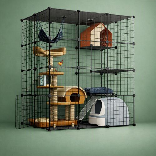 catio pour chats modulable vertical avec agencement type