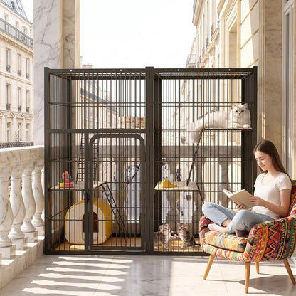 catio pour chats sécurisé pour balcon