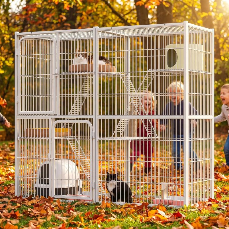 catio pour chats sécurisé pour la cour arrière