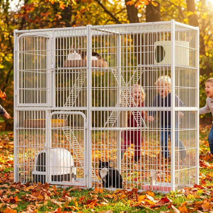 catio pour chats sécurisé pour la cour arrière