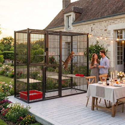 catio pour chats sécurisé pour la terrasse