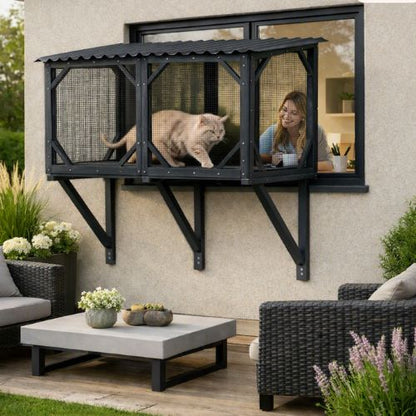 Catio pour chats intérieur extérieur