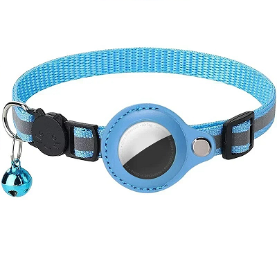 collier gps pour chat variante bleue