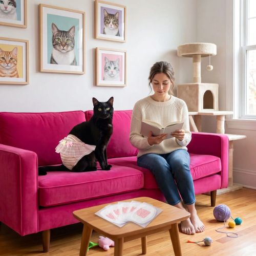 Couche pour chat incontinence anti-fuites