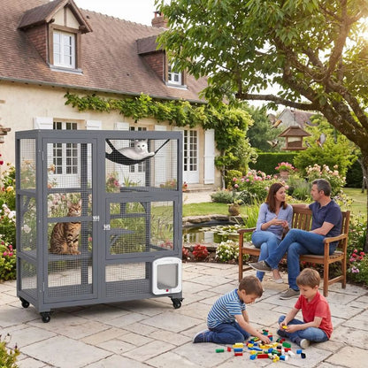 encos chats pour jardin