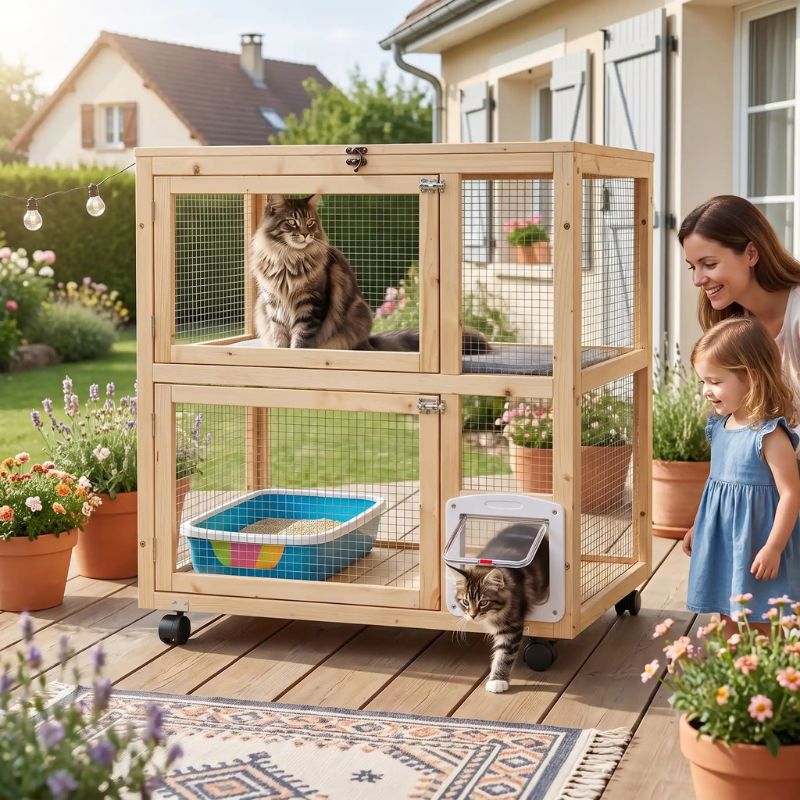 enclos chats pour terrasse