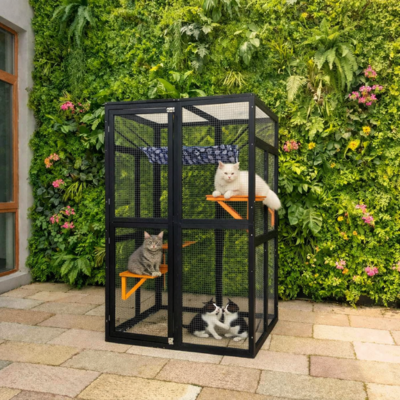 enclos pour chat extérieur pour le balcon