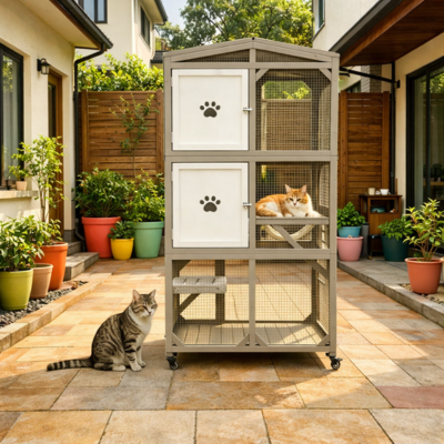 enclos pour chats multi-chats