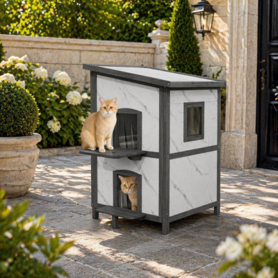 maison pour chat design extérieure