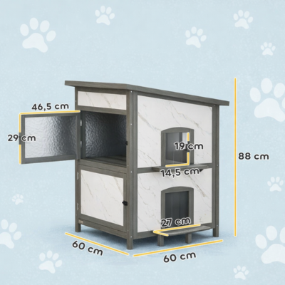maison pour chat design dimensions