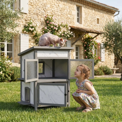 maison pour chat design ouvertures
