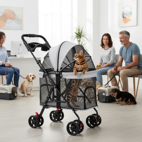 Poussette chat légère vétérinaire