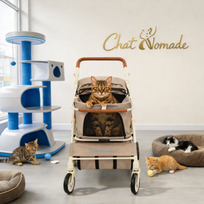 Poussette chats Compacte Moderne toît replié