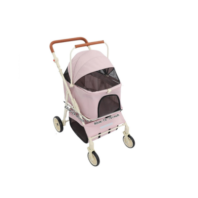 Poussette chats Compacte Moderne rose lys