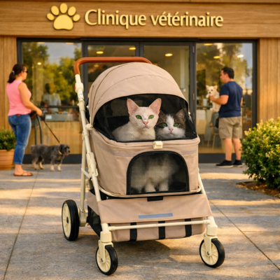 Poussette chats Compacte Moderne visite vétérinaire