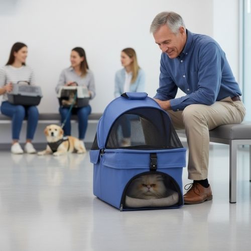 Poussette pour chat porte-chat amovible