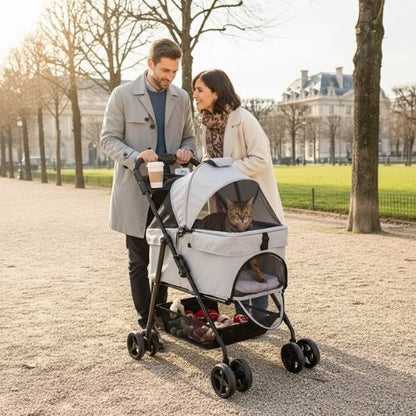 poussette pour chat 3-en-1 Pliable pour promenade