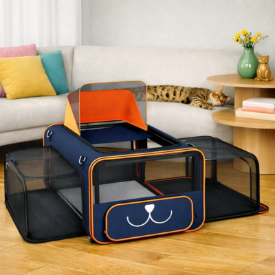 Poussette pour chat Chariot de Voyage ouverte