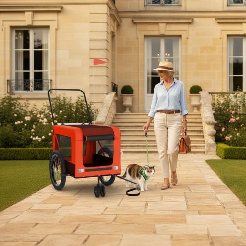 Poussette pour chat pour la marche