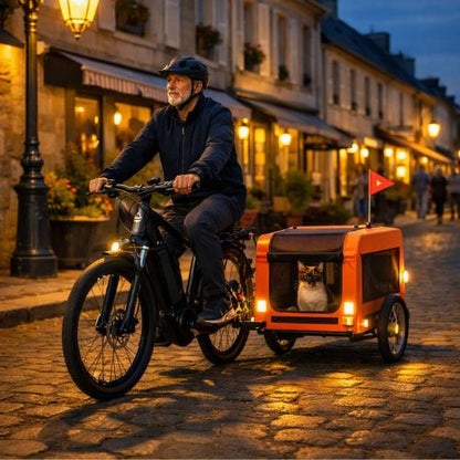 Poussette pour chat sécuritaire réflecteurs