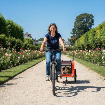 Poussette pour chat pour le vélo